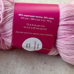 Sweet Georgia Tough Love Sock Wool/Nylon Yarn “Candyfloss” Pink *discontinued*